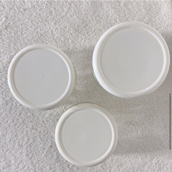 Vintage 80s KIG Indonesia Glass Fruit Flower Canister Set (3) - Picture 8 of 12